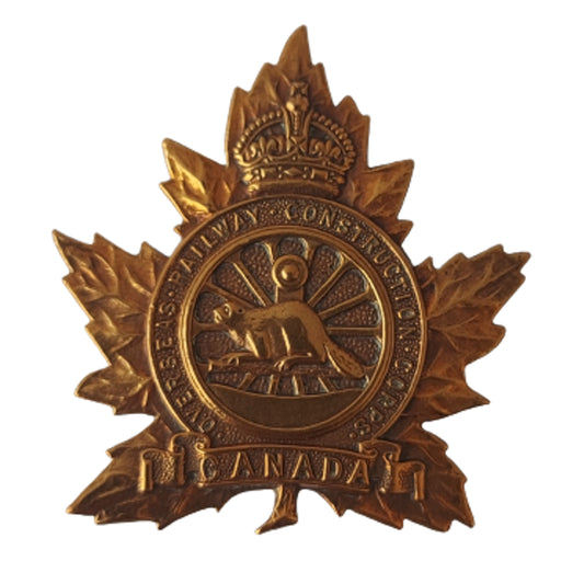 WW1 Canadian Number 3 Railway Construction Corps Cap Badge