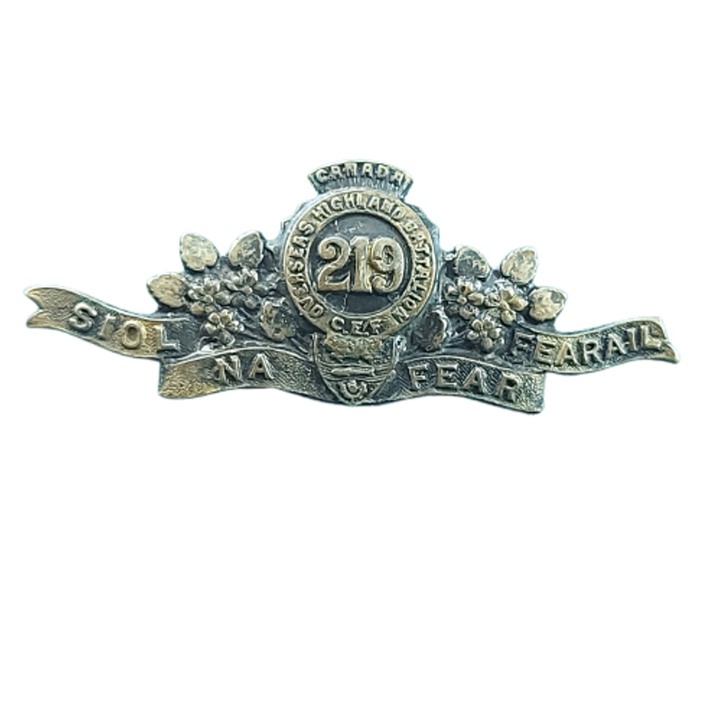 WW1 Canadian 219th battalion Collar Badge -Nova Scotia Highlanders