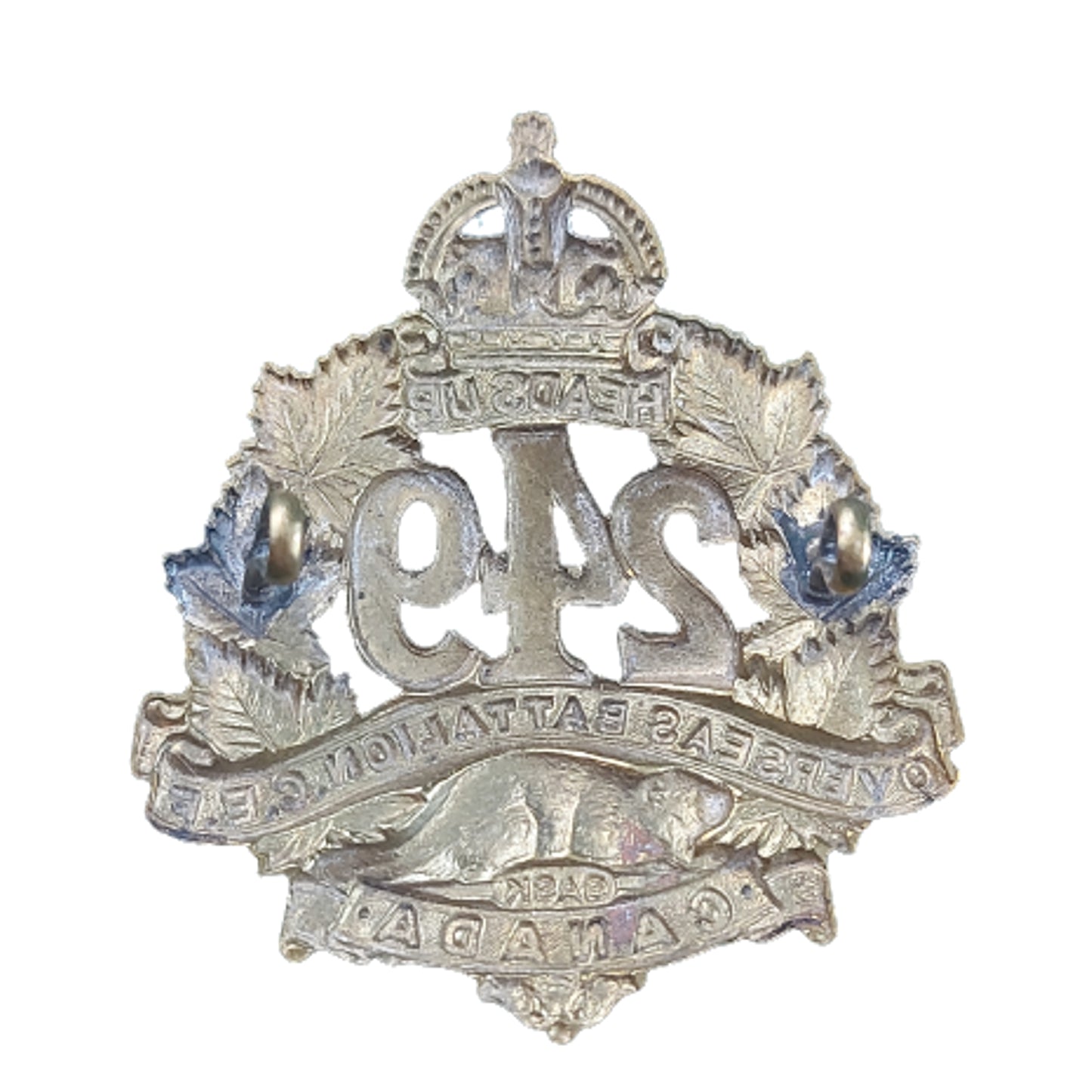 WW1 Canadian 249th Battalion Regina, Saskatchewan Cap Badge