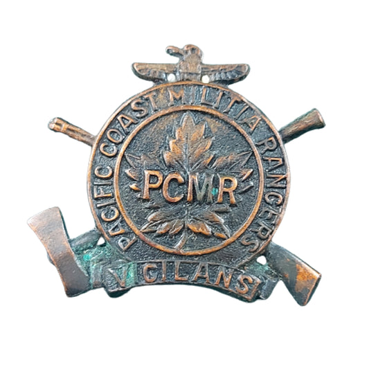 WW2 PCMR Pacific Coast Mountain Rangers Cap Badge