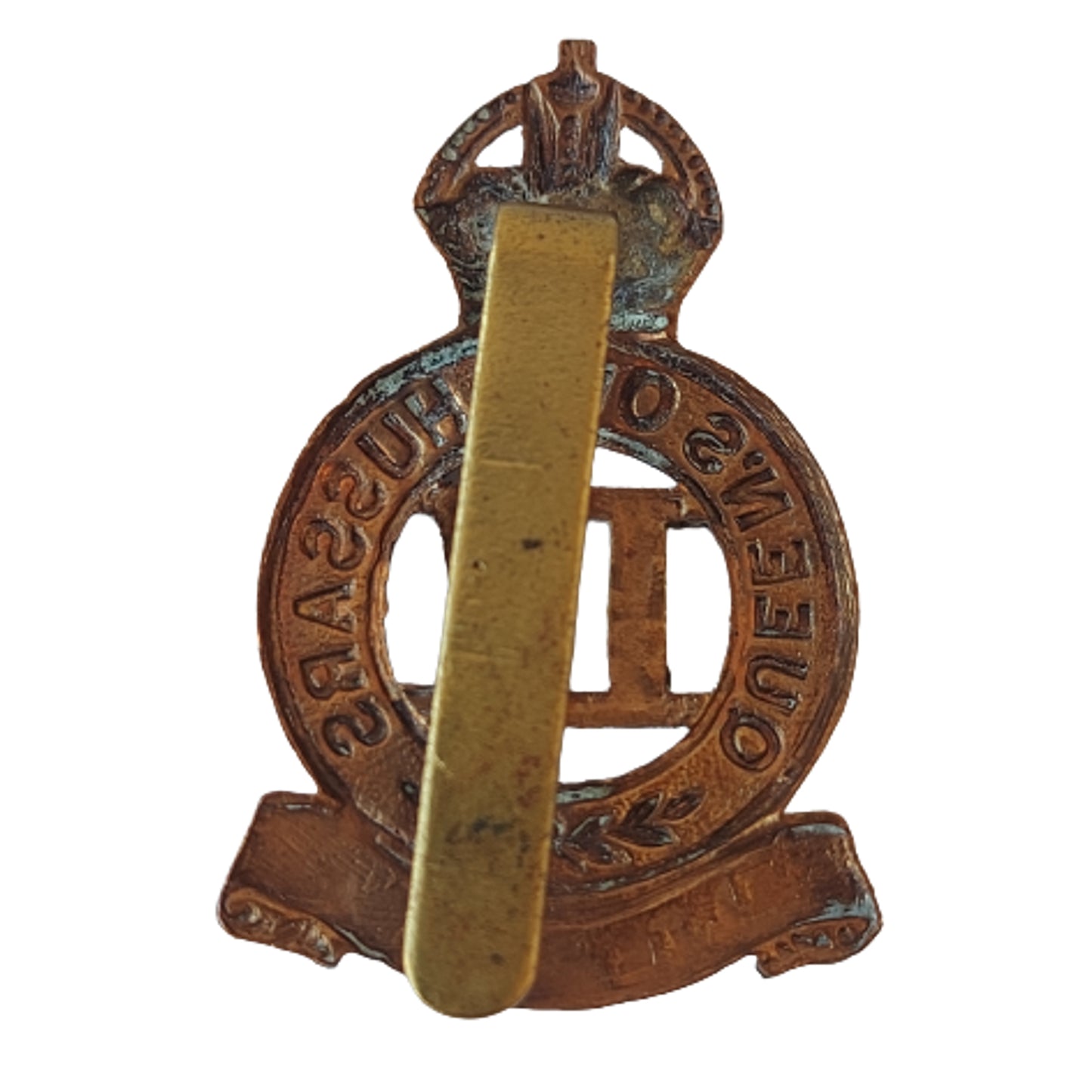 WW@ British 4th Queen's Own Hussars Cap Badge