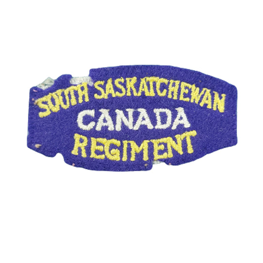 WW2 Canadian South Saskatchewan Regiment Cloth Shoulder Title