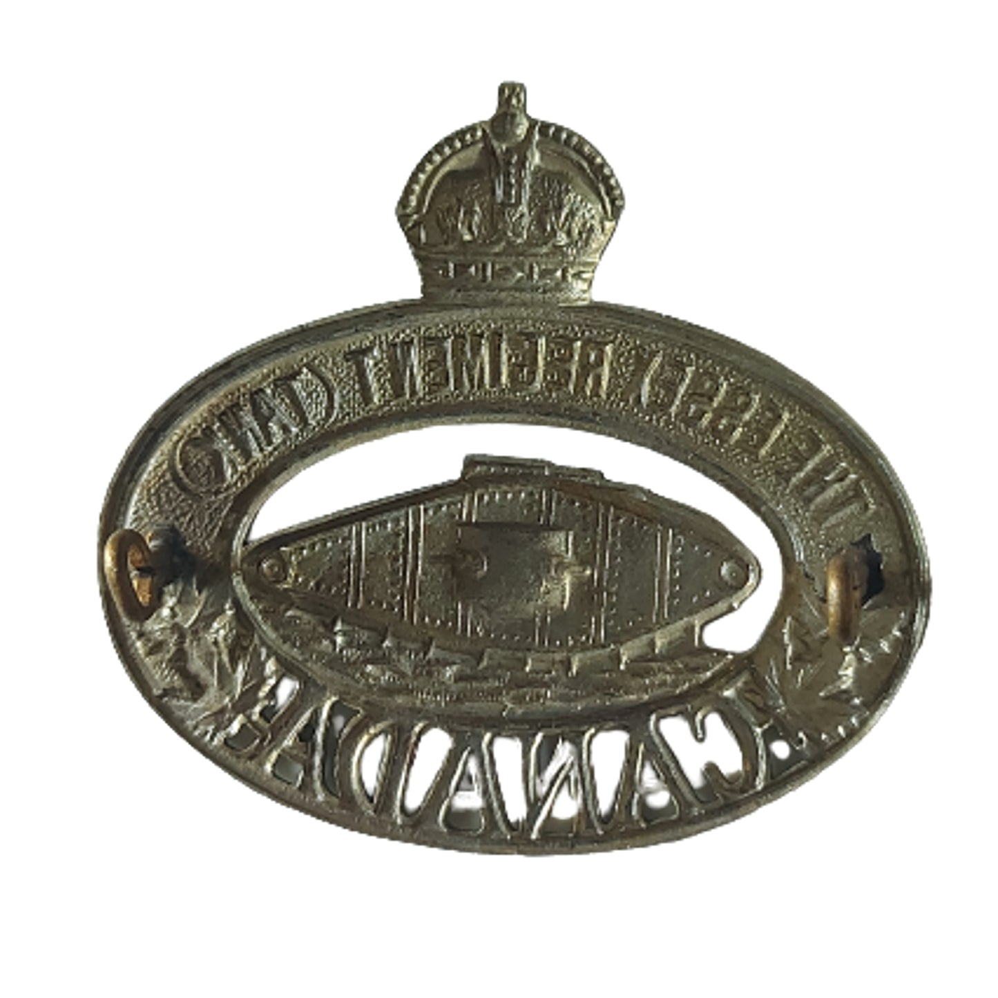 WW2 Canadian The Essex Regiment Tank Cap Badge