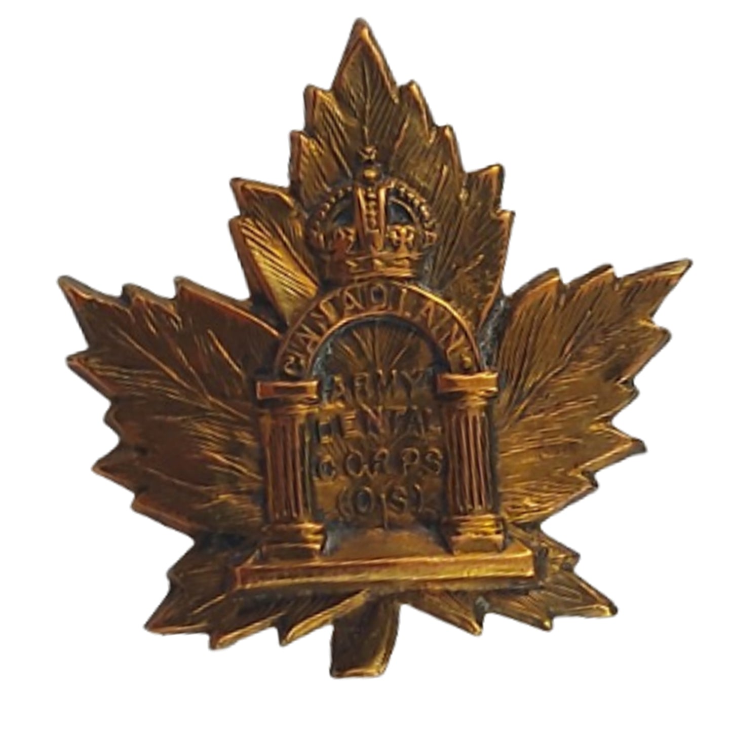 WW1 CADC Canadian Army Dental Corps Collar Badge