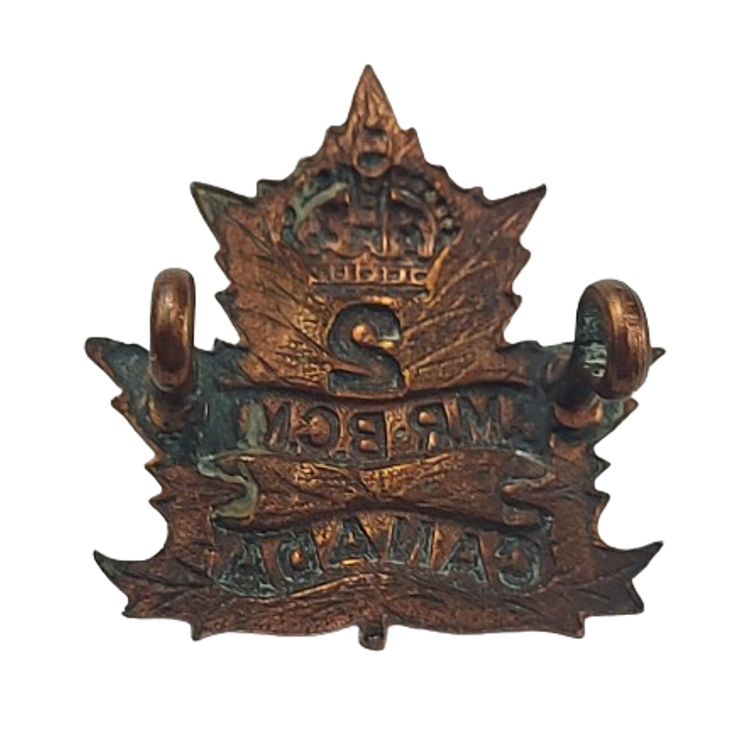 WW1 2nd CMR Canadian Mounted Rifles Collar Badge