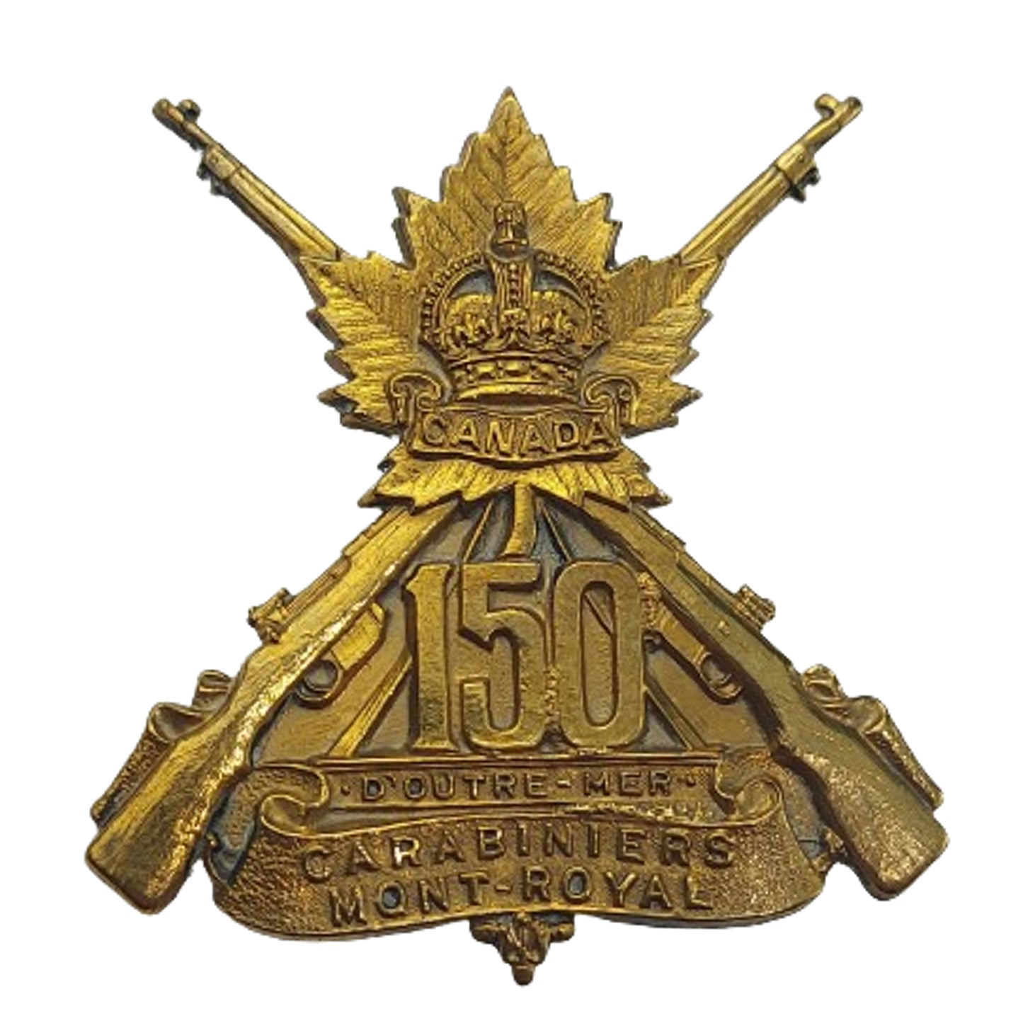 WW1 Canadian 150th Battalion Cap Badge -Montreal Quebec