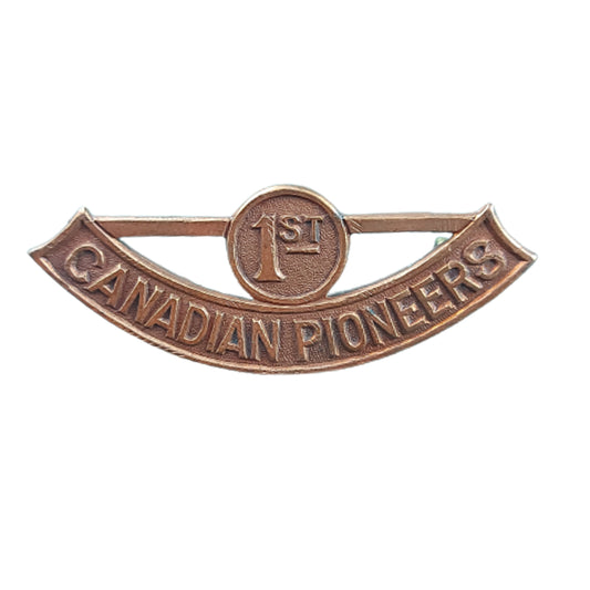 WW1 First Canadian Pioneers Shoulder Title