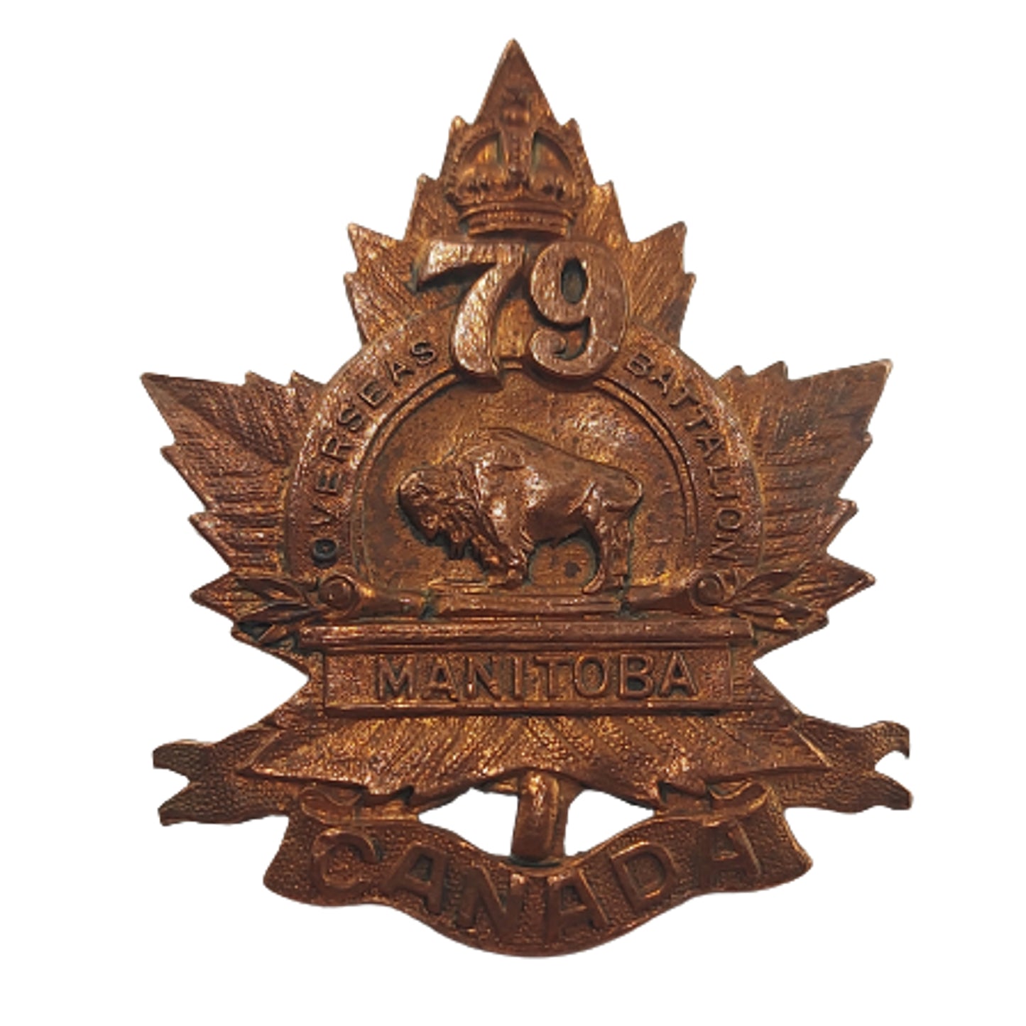 WW1 Canadian 79th Battalion Cap Badge -Brandon Manitoba