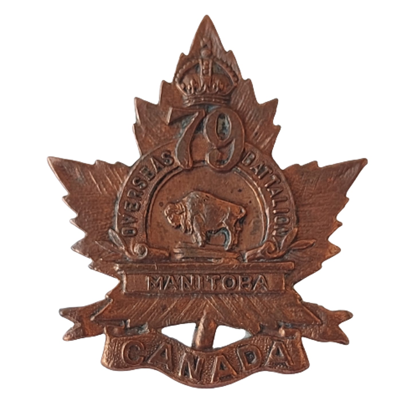 WW1 Canadian 79th Battalion Collar Badge -Brandon Manitoba