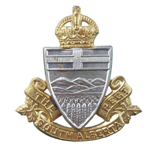 WW2 SAR The South Alberta Regiment Cap Badge -Scully Monteal