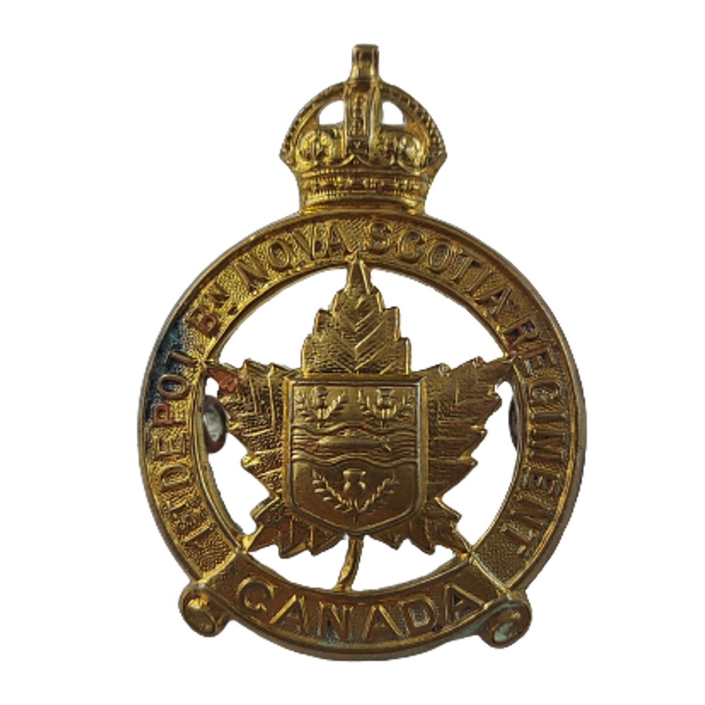 WW1 Canadian 1st Depot Battalion Nova Scotia Regiment Cap Badge