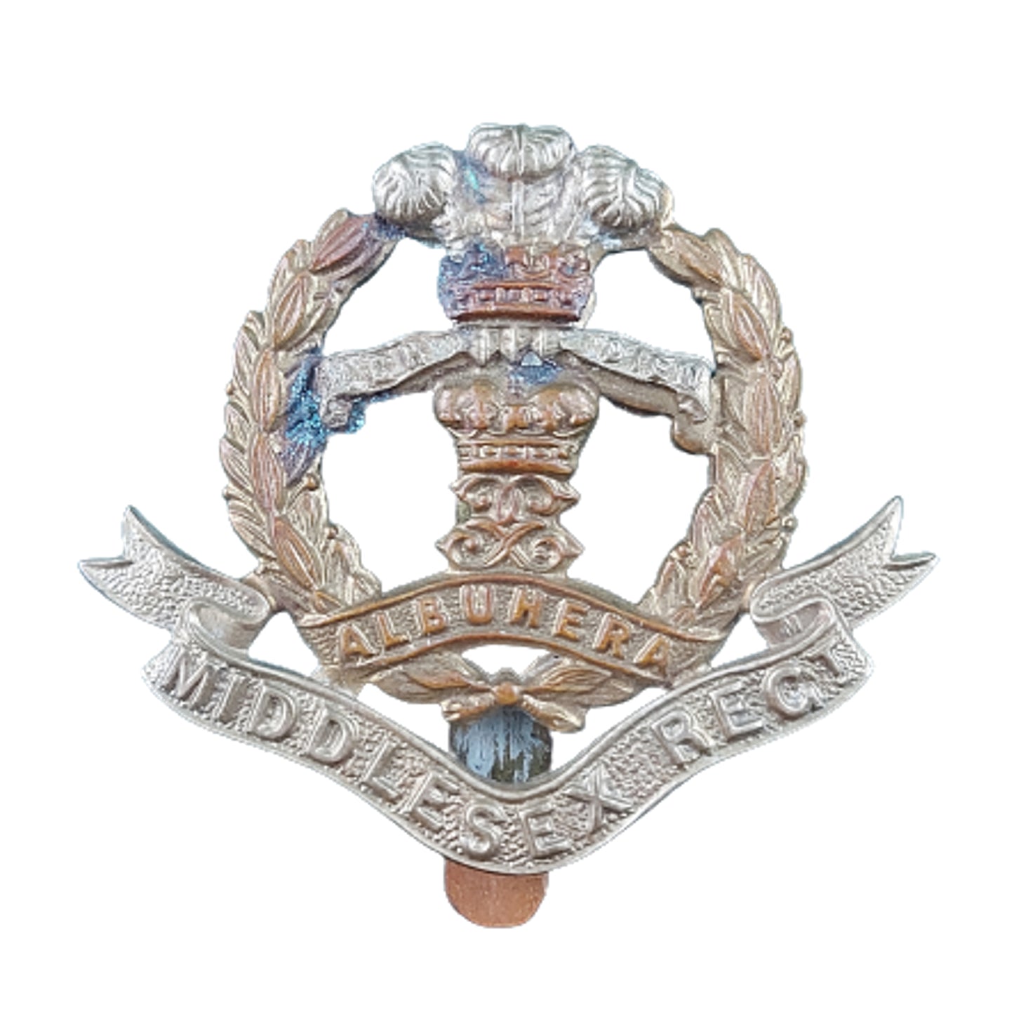 WW2 British Middlesex Regiment Cap Badge