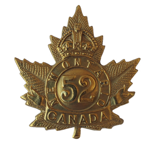 WW1 Canadian 52nd Battalion Cap Badge -Port Arthur Ontario