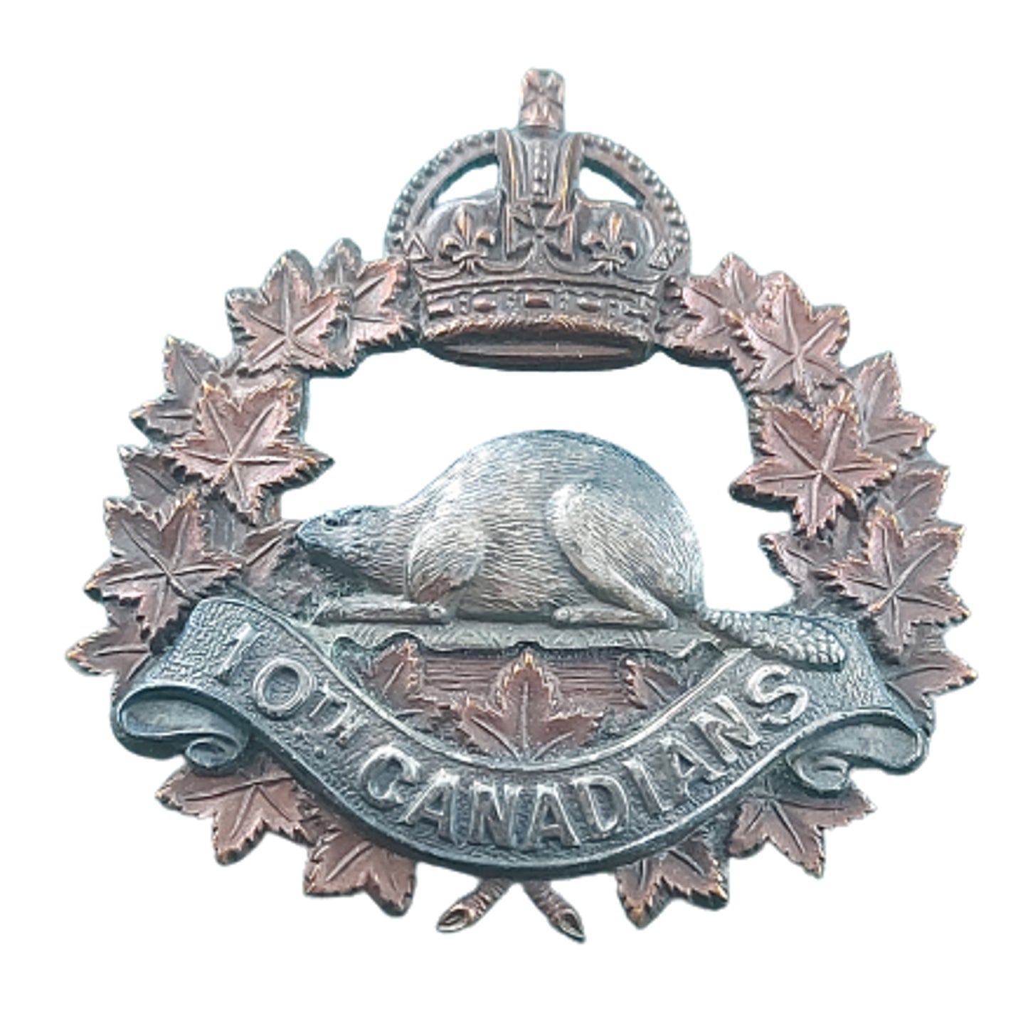WW1 Canadian 10th Battalion Calgary, Alberta Officer's Cap Badge -Hicks