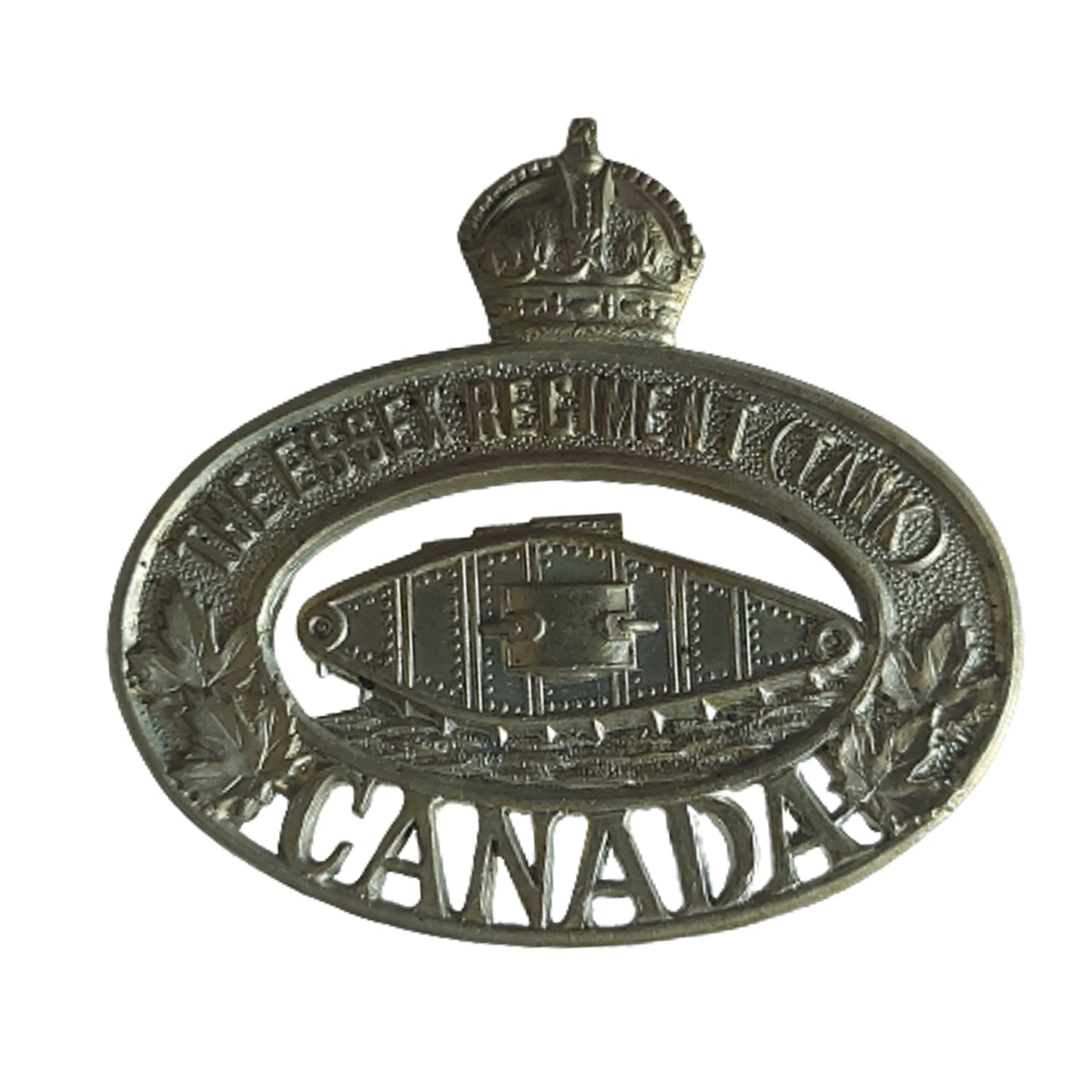 WW2 Canadian The Essex Regiment Tank Cap Badge