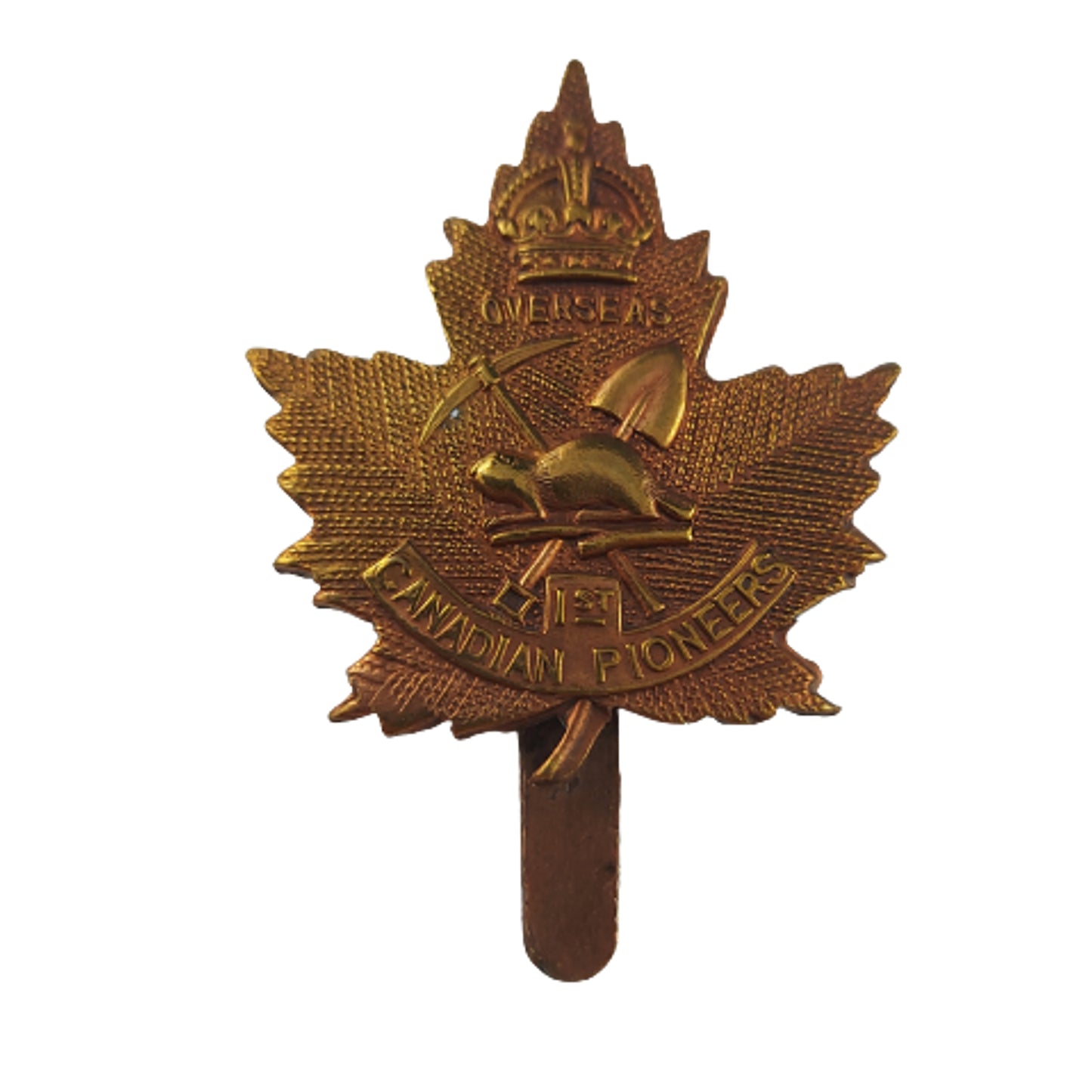 WW1 1st Canadian Pioneers  Cap Badge -Victoria, B.C.