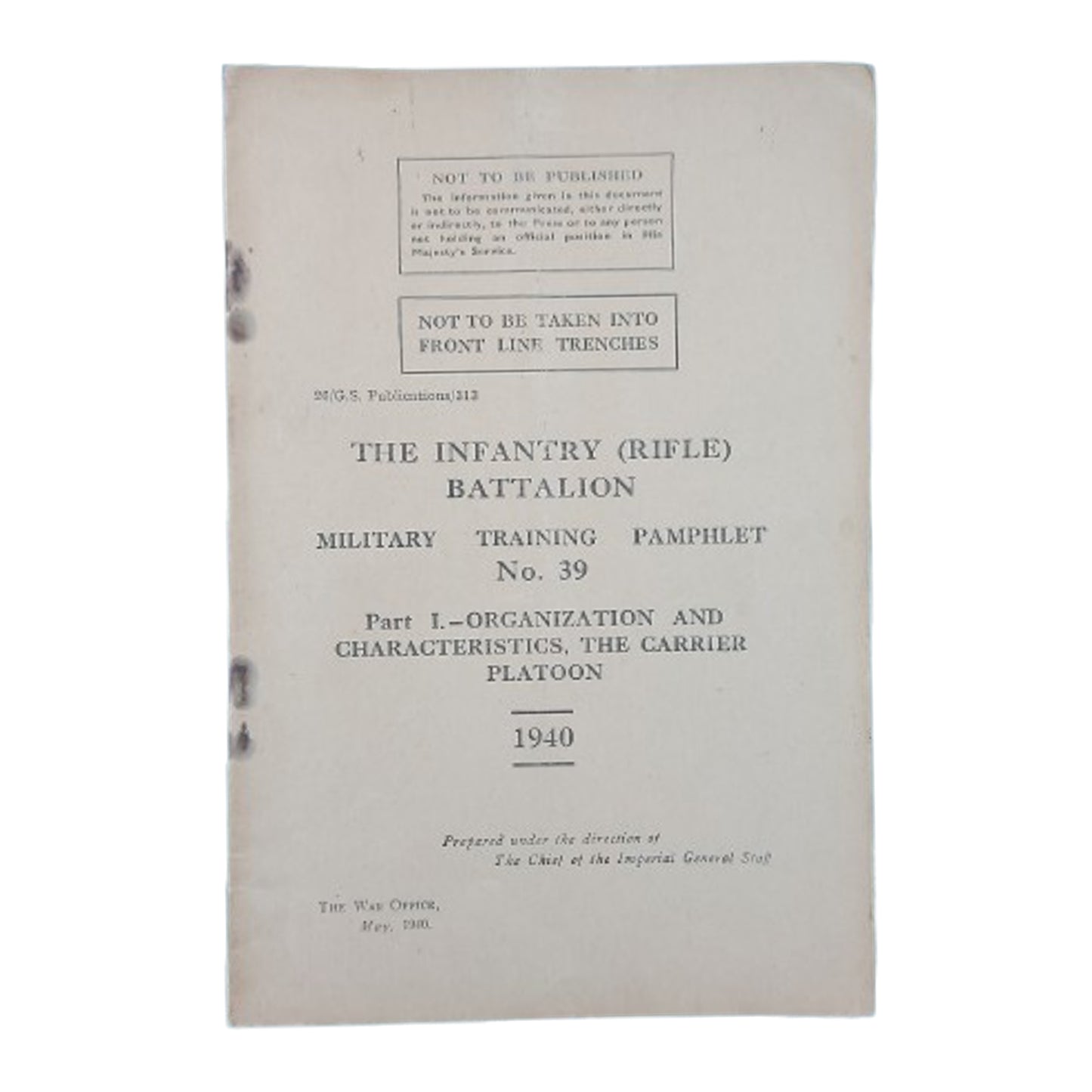 WW2 Canadian Training Manual The Infantry Rifle Battalion