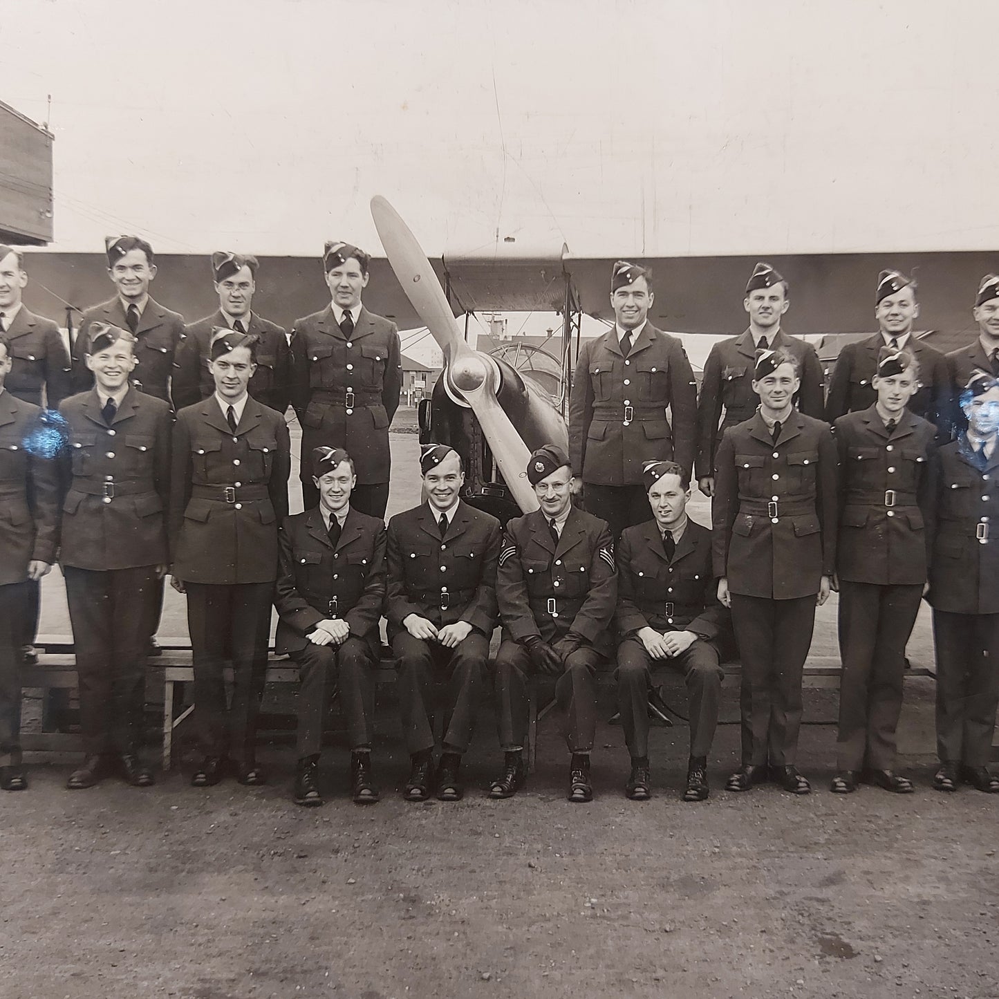 WW2 RCAF Royal Canadian Air Force Training Squadron Photo On Matte Board
