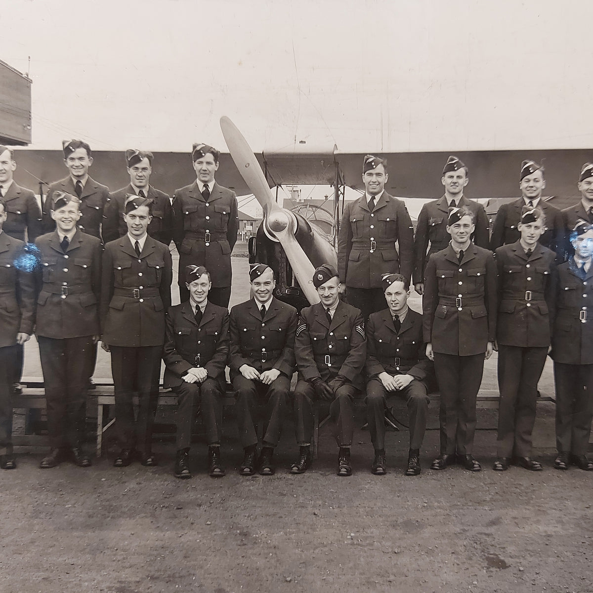 Canadian Raf WW2 RCAF Royal Canadian Air Force Training Squadron Photo On Matte Boa ...