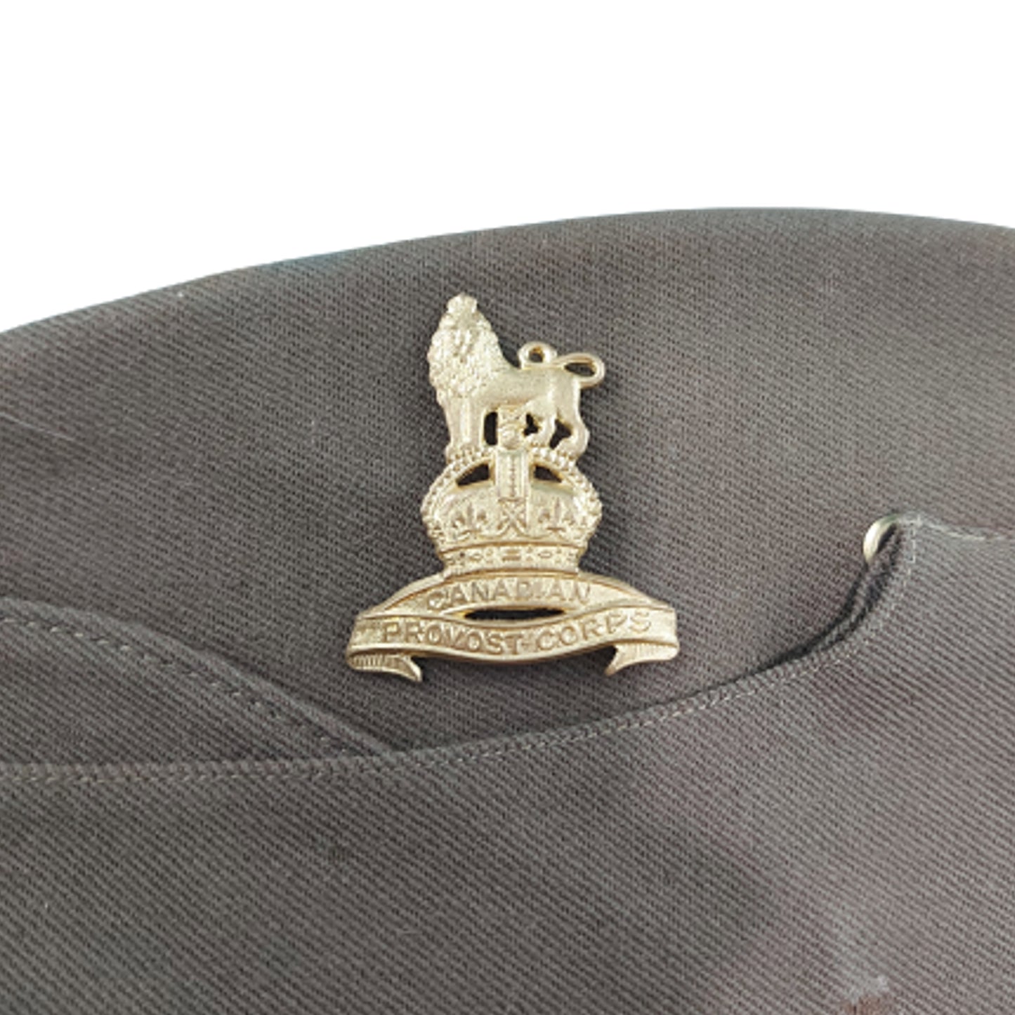 WW2 Canadian Provost Corps Wedge Cap With Badge 1944