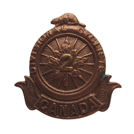 WW1 Canadian 2nd Divisional Cyclists Collar Badge -Tiptaft