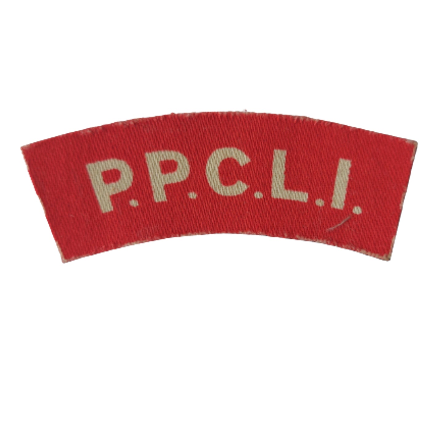 WW2 Canadian PPCLI Printed Canvas Shoulder Title