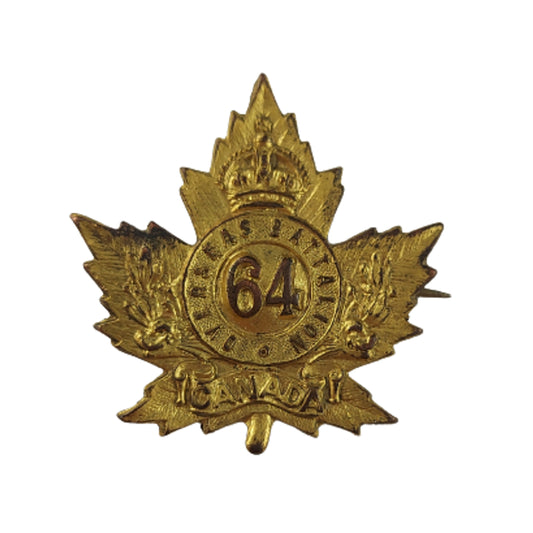 WW1 Canadian 64th Battalion Saskatchewan Sweetheart Pin