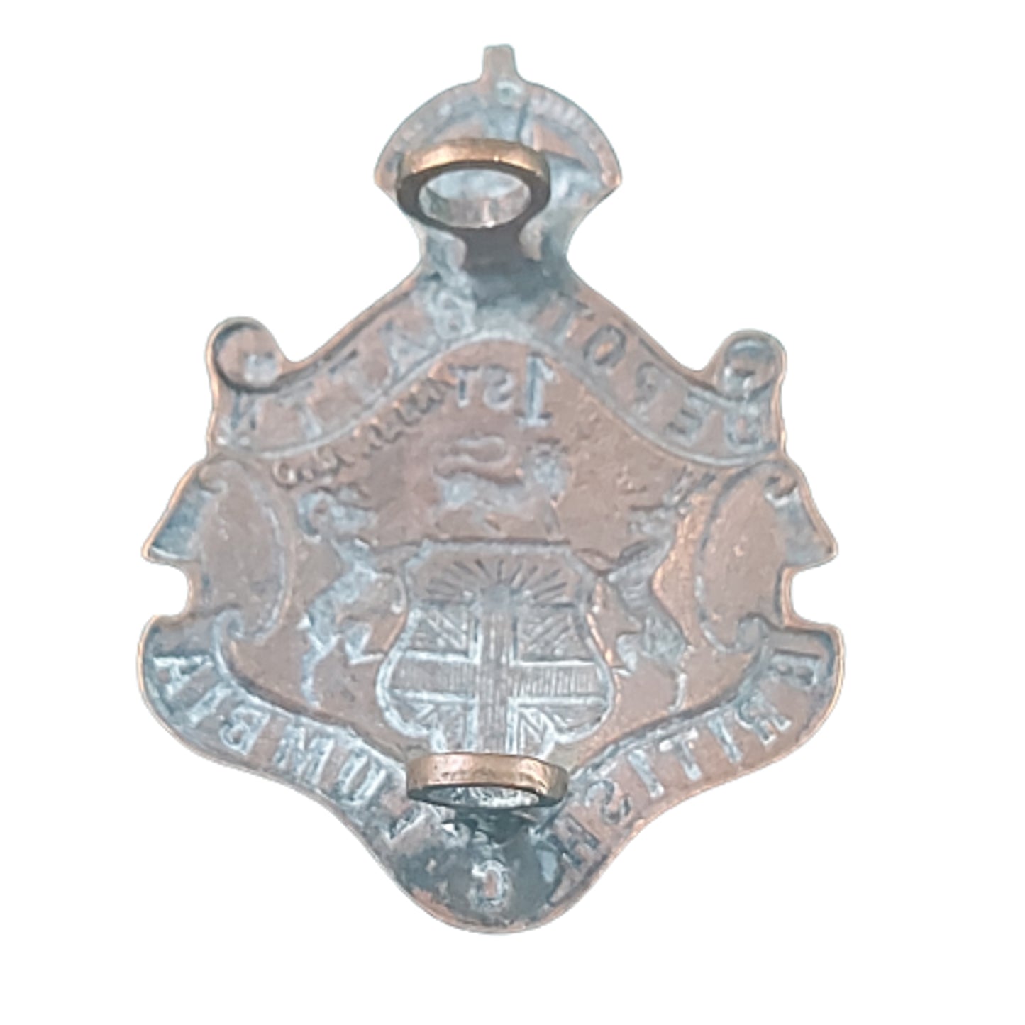 WW1 Canadian 1st Depot Battalion (British Columbia) Collar Badge -O.B. Allan