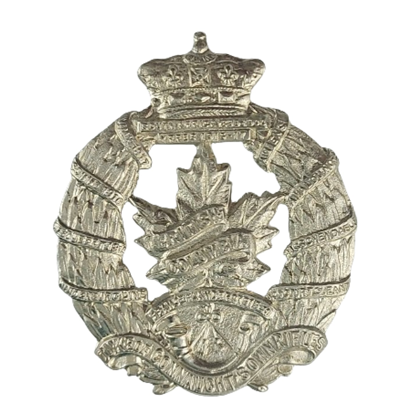 WW2 Canadian Duke Of Connaught's Own Rifles Cap Badge -British Columbia