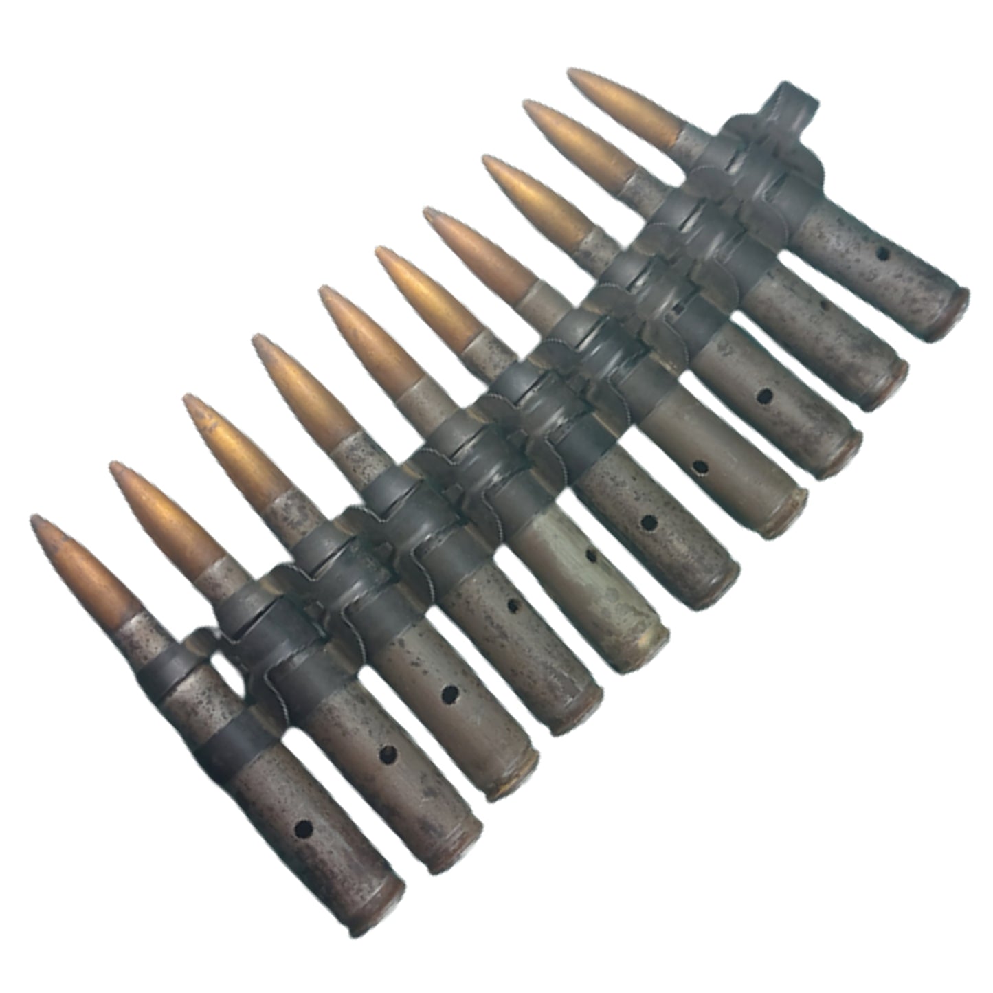 Inert WW2 50 Cal MG Ammunition On Belt