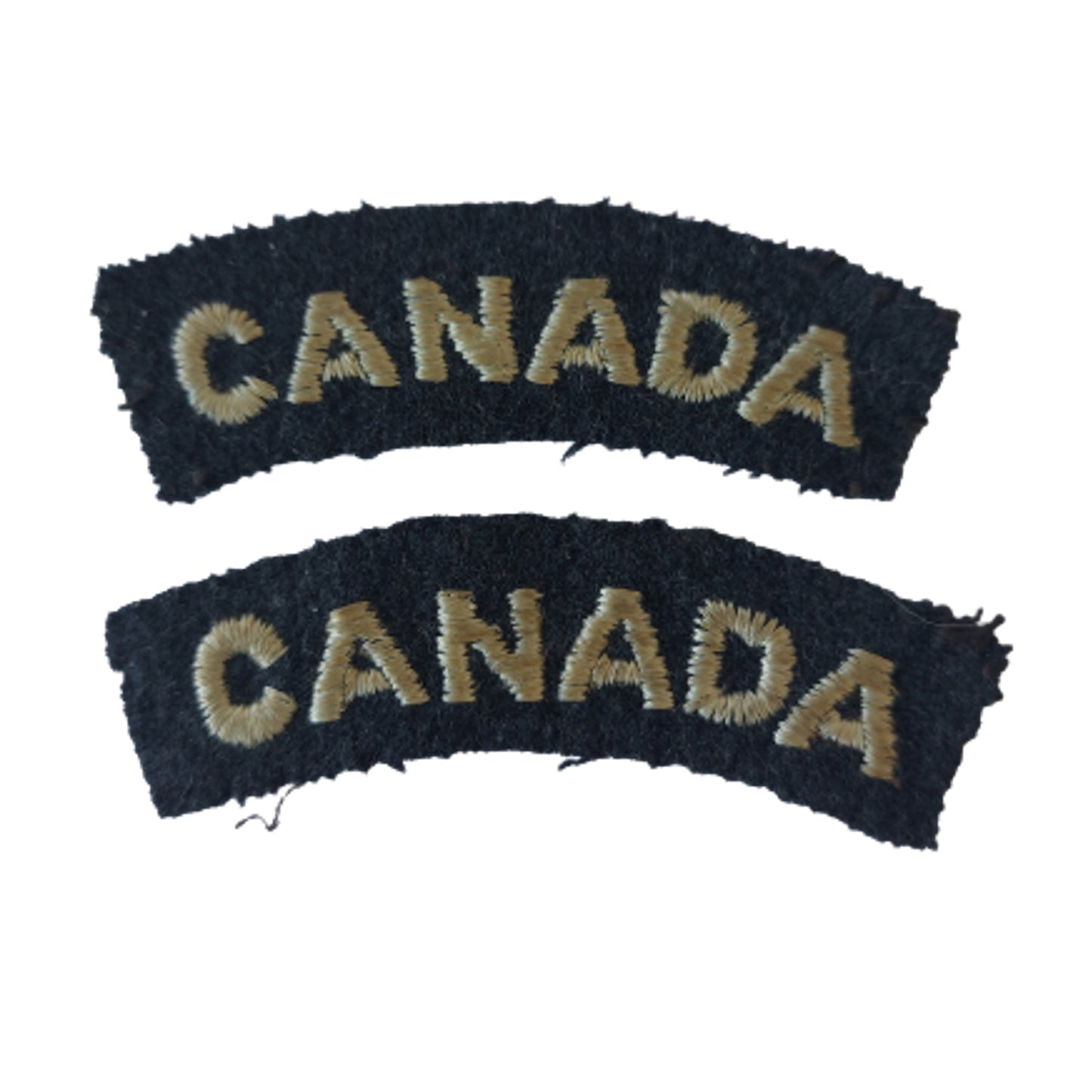 WW2 RCAF Royal Canadian Air Force CANADA Shoulder Title Pair