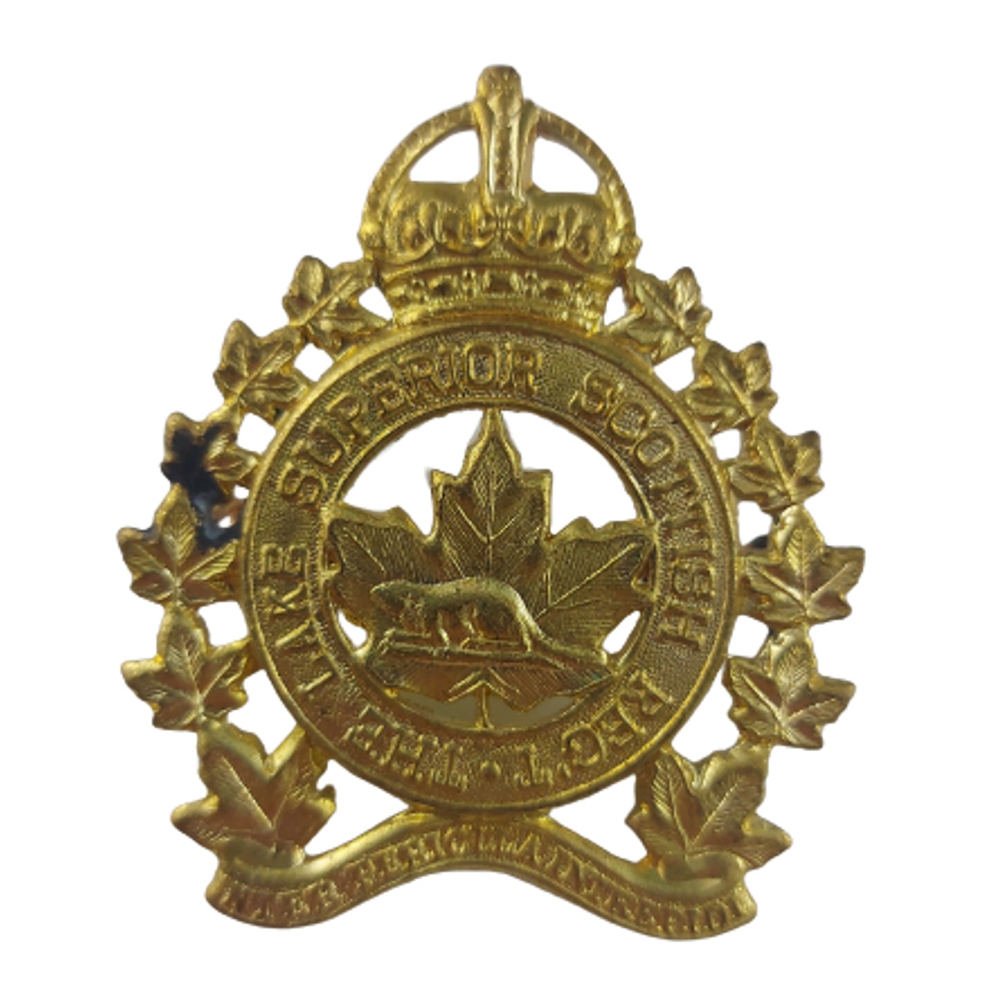 WW2 Canadian Lake Superior Scottish Regiment Cap Badge