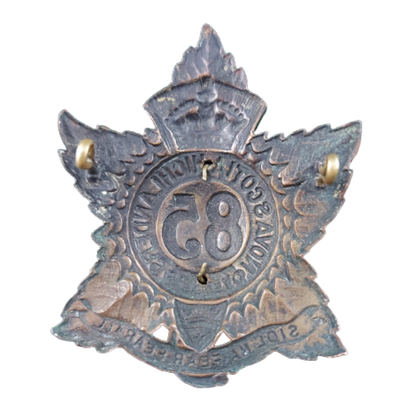 WW1 Canadian 85th Battalion (Nova Scotia Highlanders) Officer's Glengarry Cap Badge