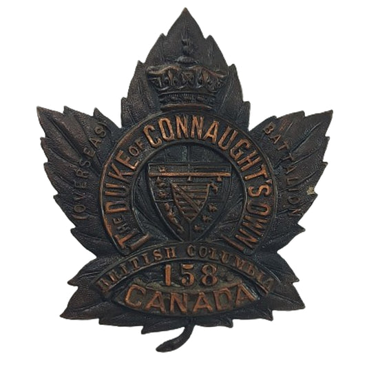 WW1 Canadian CEF 158th Battalion Officer's Cap Badge -Vancouver B.C.