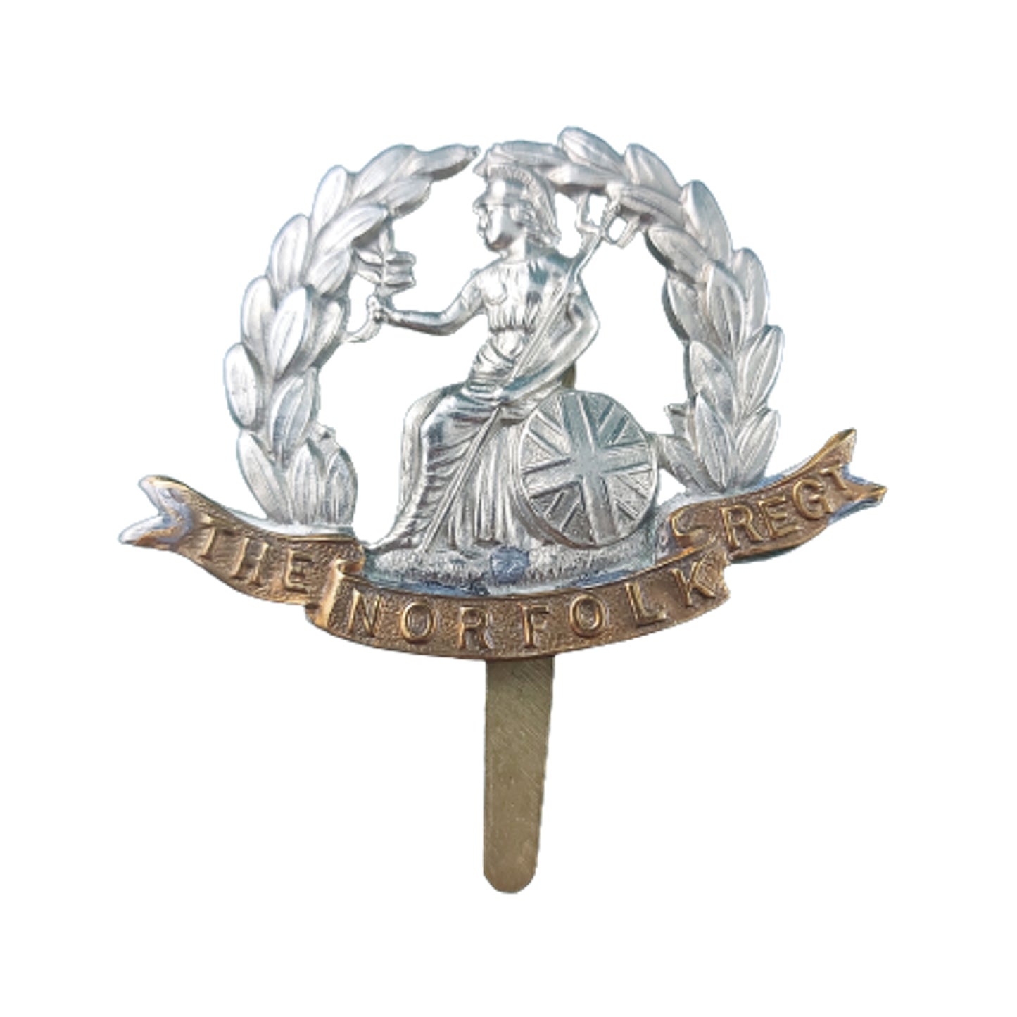 WW2 British Norfolk Regiment Cap Badge