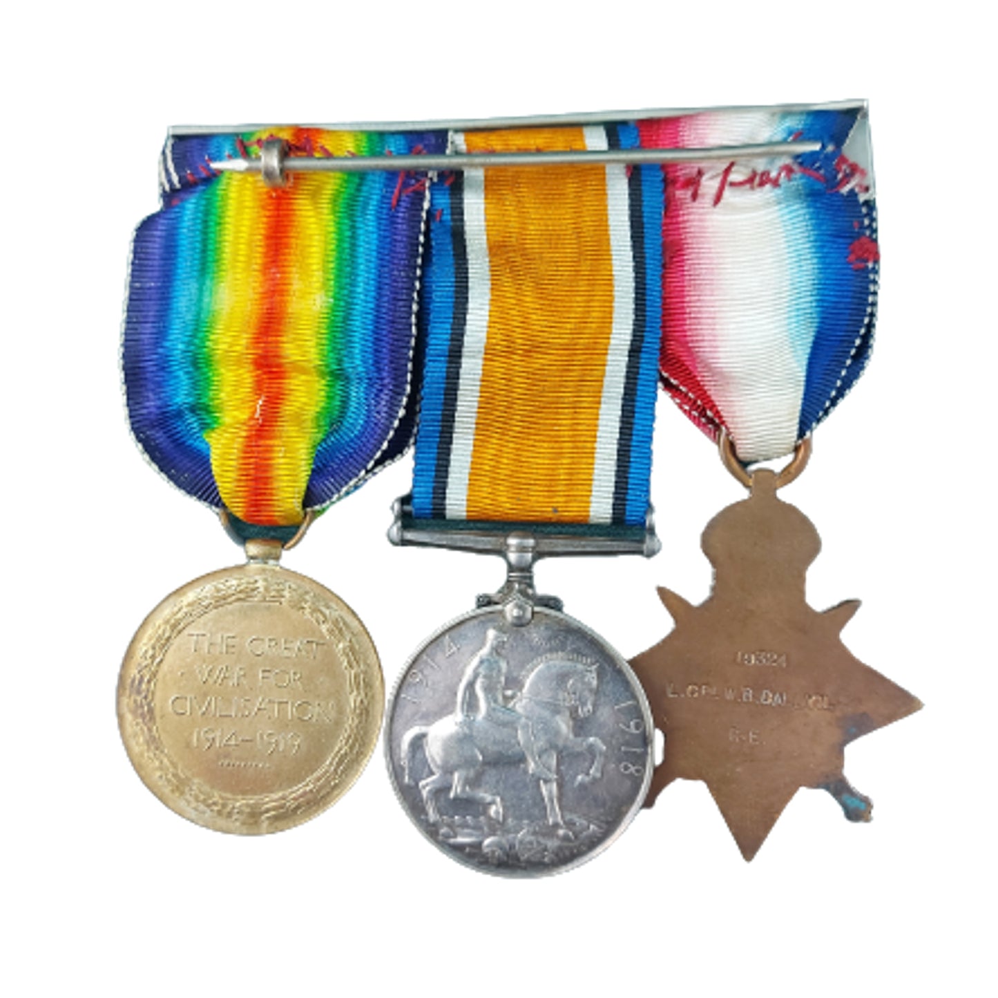 WW1 British Mons Star Medal Set -Royal Engineers -Special Constabulary