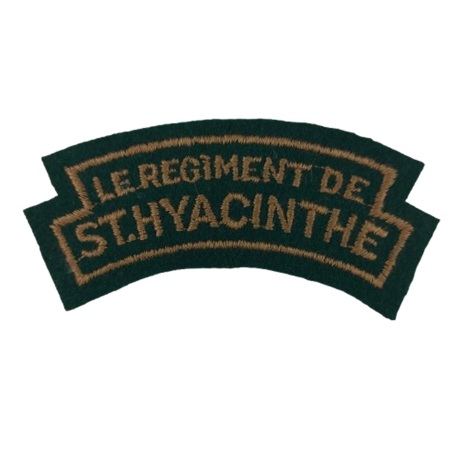 WW2 Canadian Le Regiment Se St. Hyacinthe Cloth Shoulder Title