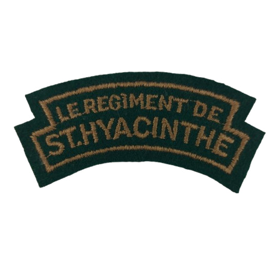 WW2 Canadian Le Regiment Se St. Hyacinthe Cloth Shoulder Title