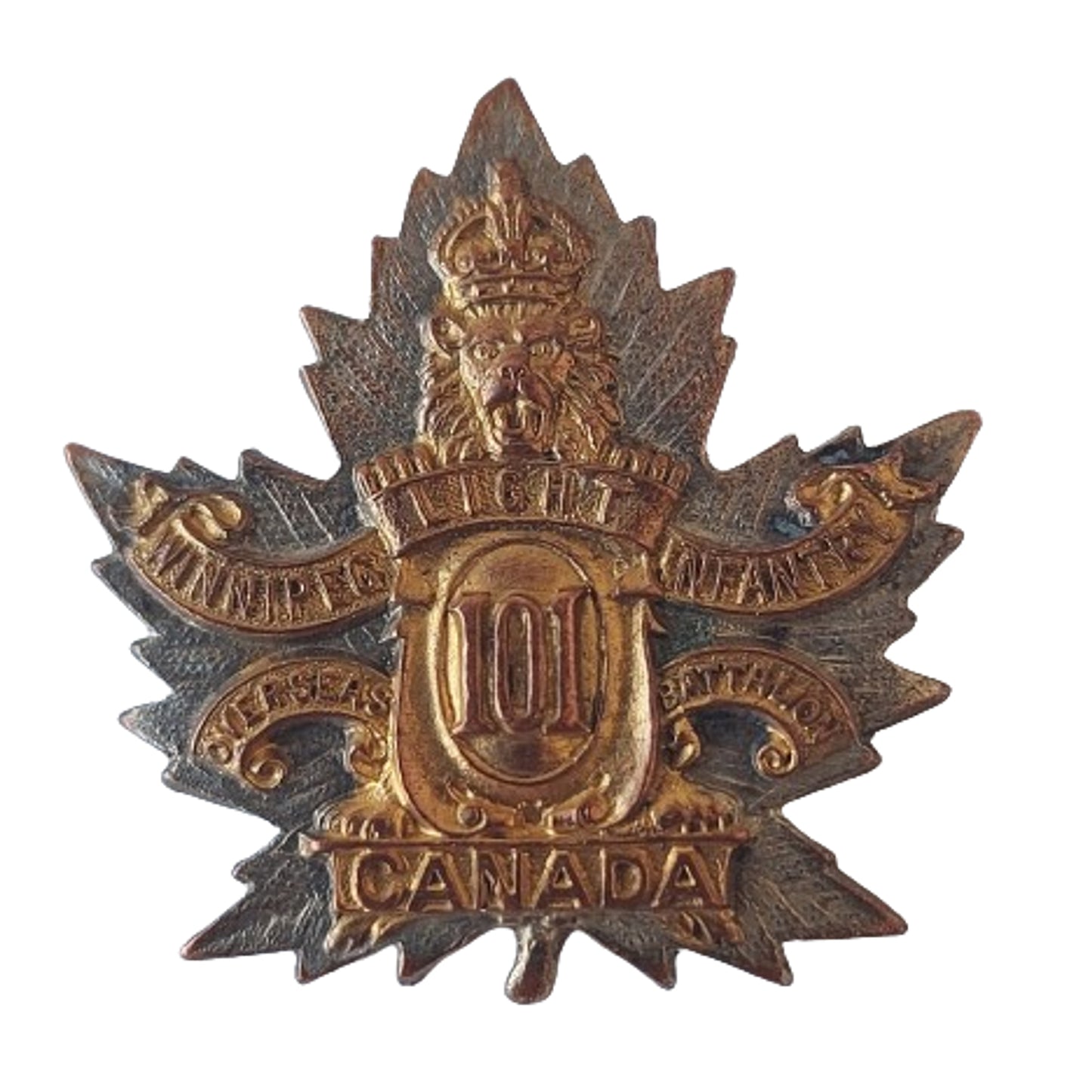 WW2 Canadian 101st Battalion Sweetheart Badge -Winnipeg Manitoba