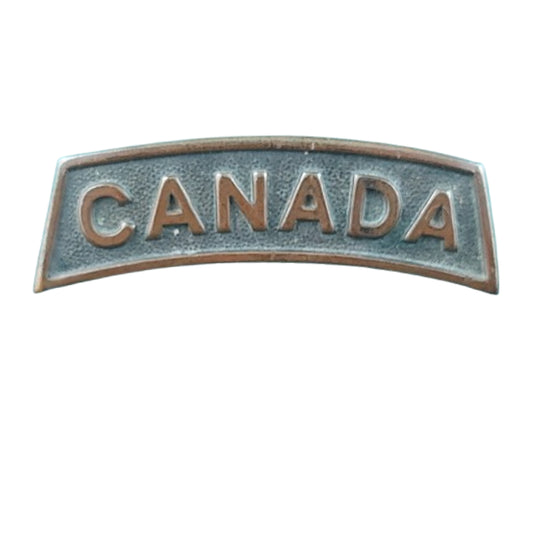 WW1 Canadian CANADA Metal Shoulder Title Scully Montreal