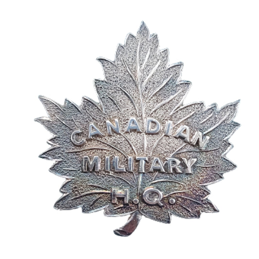 WW1 Canadian Military H.Q. Head Quarters Officer's Cap Badge