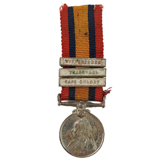 Miniature QSA Queen's South Africa Medal With 3 Bars