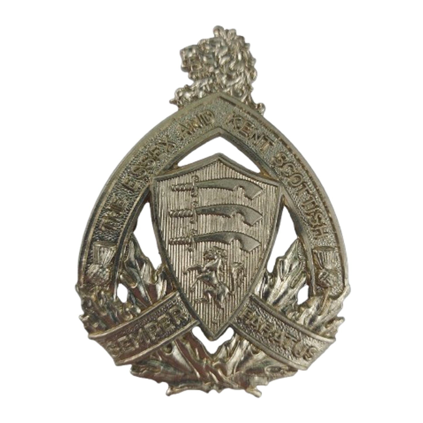 Post-WW2 Canadian Essex and Kent Scottish Cap Badge