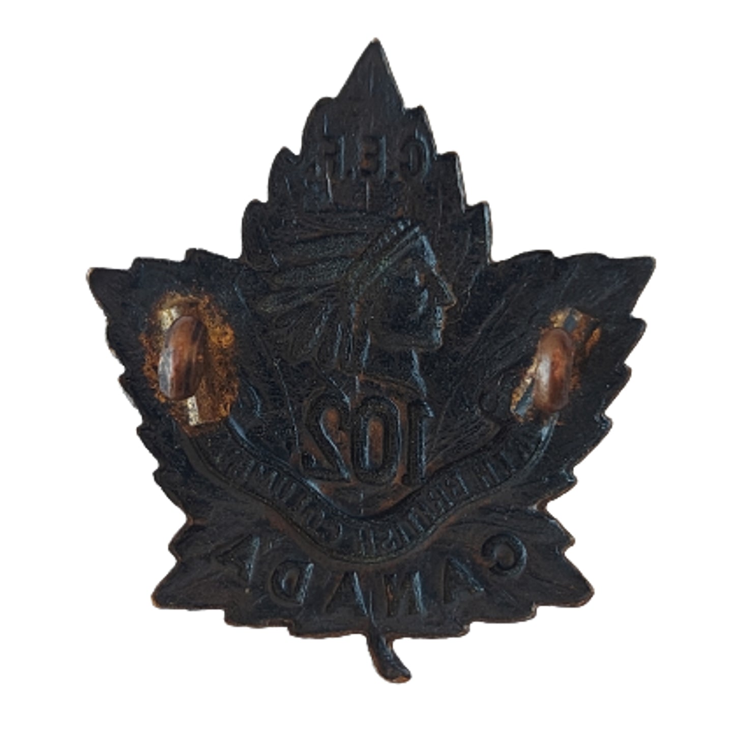 WW1 Canadian 102nd Battalion Collar Badge -Victoria B.C.