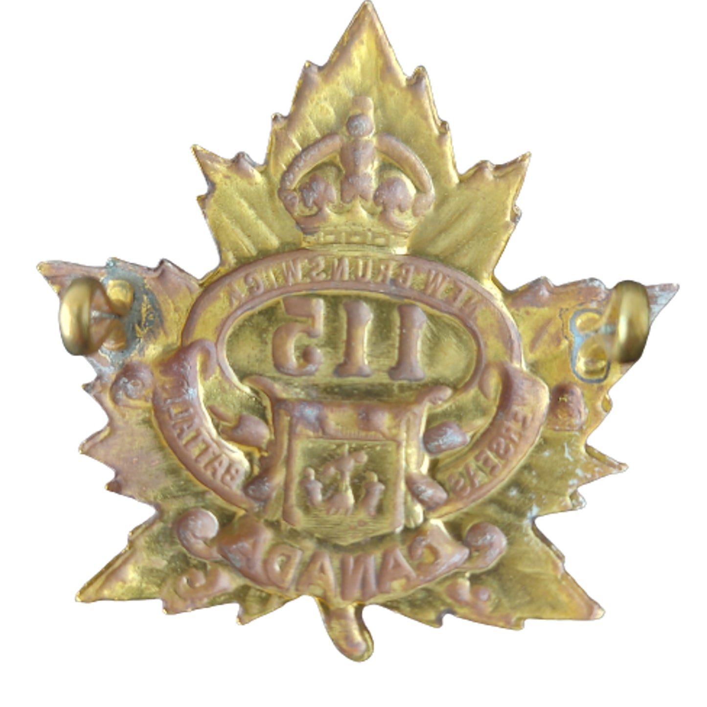 WW1 Canadian 115th Battalion Cap Badge -St. John, New Brunswick