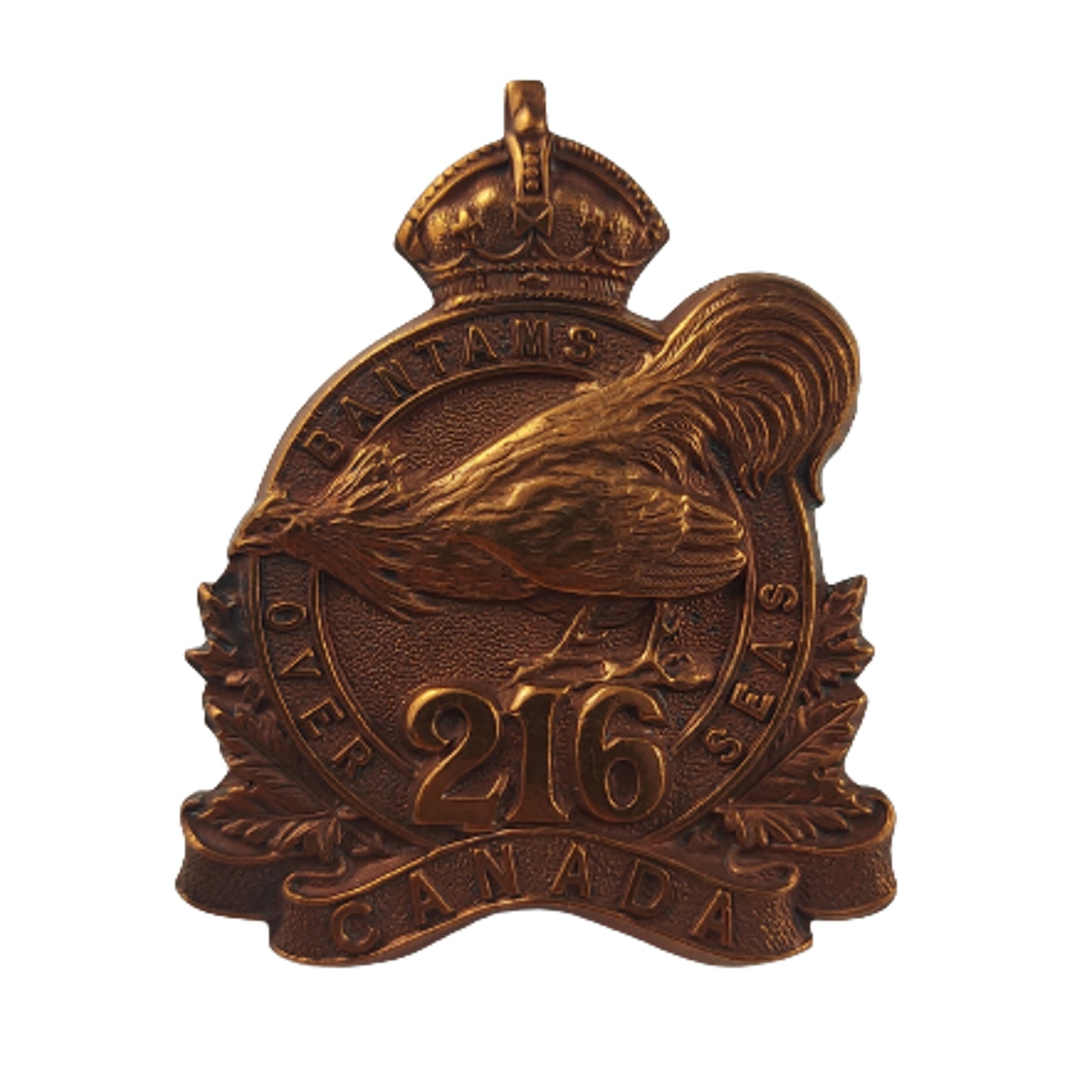 WW1 Canadian 216th Battalion Cap Badge -Toronto Bantams -Ellis Bros.