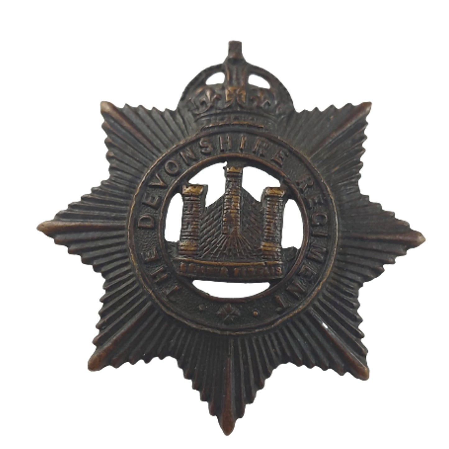 WW1 British Devonshire Regiment OSD Cap Badge -Gaunt London