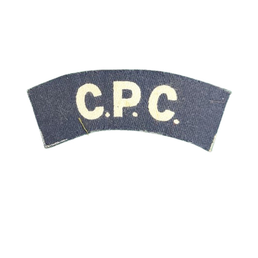 WW2 Canadian Postal Corps CPC Printed Canvas Shoulder Title