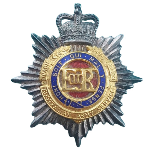 Post-WW2 Royal Australian Army Service Corps Officers Cap Badge