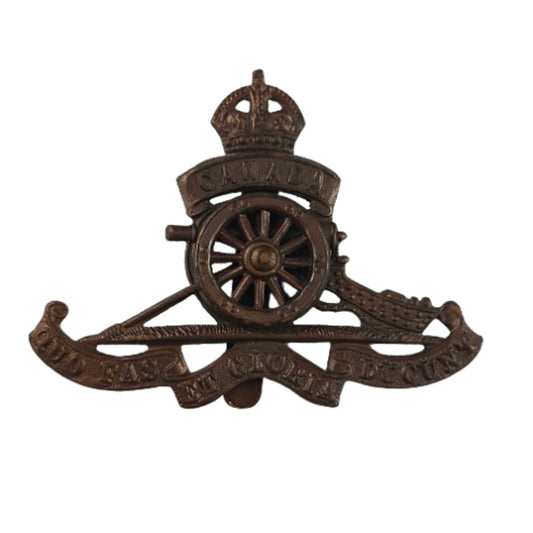 WW1 RCA Royal Canadian Artillery Officer's Cap Badge